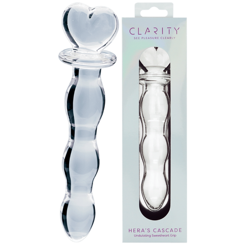 Hera's Cascade – 5.9 Inch Handblown Borosilicate Glass Dildo with Sculptural Handle > Glass > Dildos