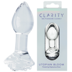 Clarity Utopian Bloom Handcrafted Glass 4.3 Inch Butt Plug One Size > Glass > Dildos