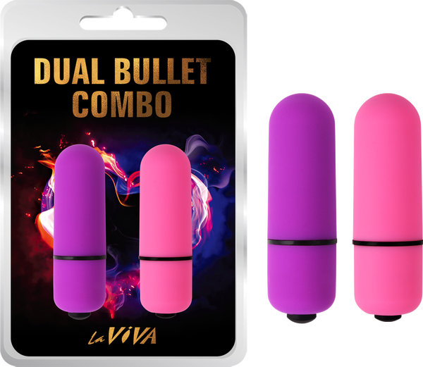 Laviva Dual Bullet Combo – Waterproof Silicone-Coated Dual Bullet Vibrator with 7 Functions One Size > Vibrators > Mini Vibrators