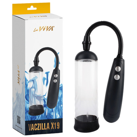 Vaczilla X19 Cylinder (Clear) – USB Rechargeable Penis Pump with Silicone Sleeve and Ring One Size > Pumps > Penis Pumps