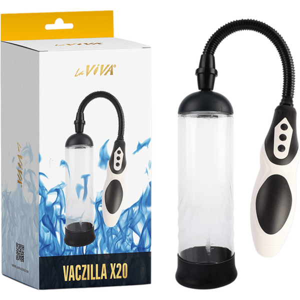 Vaczilla X20 Rechargeable Penis Pump with Silicone Sleeve and Penis Ring - 8 Intensity Levels Penis Pump One Size > Pumps > Penis Pumps Electric