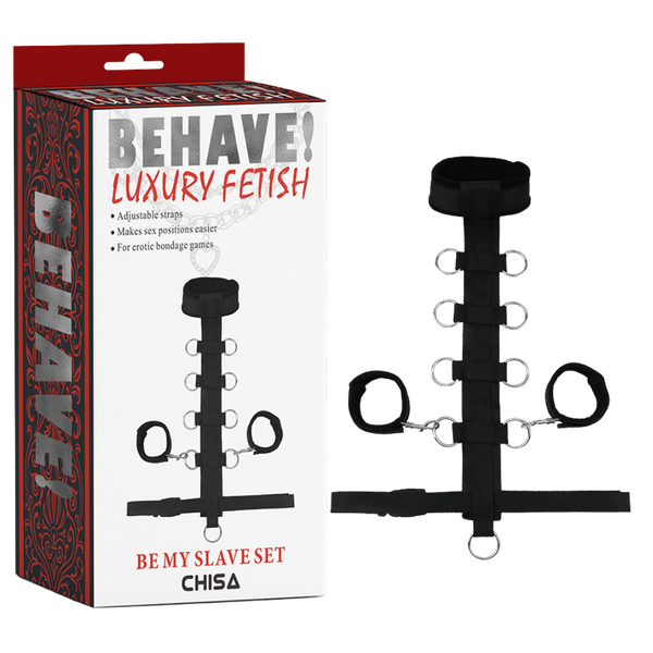 Be My Slave Set – Adjustable Straps with Cuffs and Restraint Strap Bondage Set Secondary image