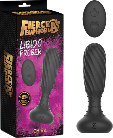 Fierce Euphoria Libido Prober – Remote-Controlled Gyrating Anal Plug with Rotating Beads One Size > Anal Range > Vibrating Butt Plugs