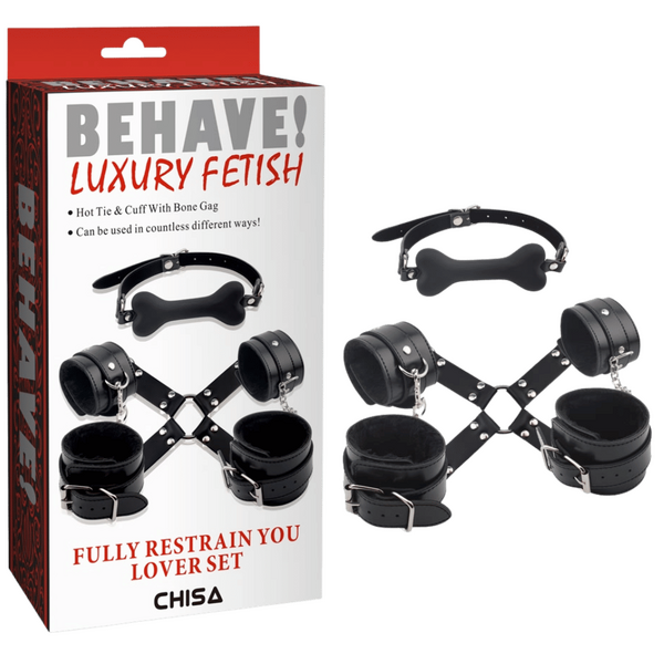 Fully Restrain Your Lover Set – Adjustable Collar Restraint Set One Size > Bondage Gear > Restraints