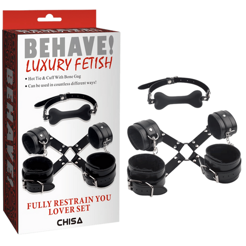 Fully Restrain Your Lover Set – Adjustable Collar Restraint Set One Size > Bondage Gear > Restraints
