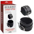 Obey Me Leather Ankle Cuffs – Adjustable Metal Hook Ankle Cuffs One Size > Bondage Gear > Restraints