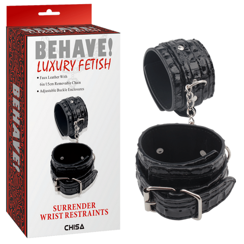 Surrender Wrist Restraints – Fully Adjustable Metal Hook Restraints One Size > Bondage Gear > Restraints