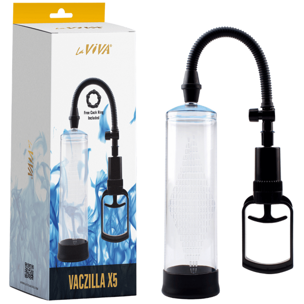 Vaczilla Penis Pump - Phthalate-Free, Latex-Free, 7.9 Inch, with TPE Ring and ABS Plastic Cylinder One Size > Pumps > Penis Pumps