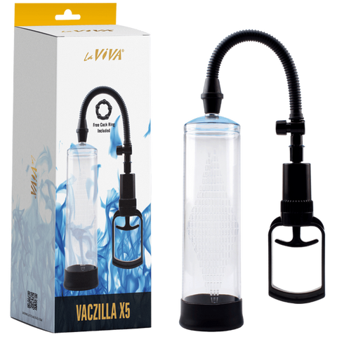 Vaczilla Penis Pump - Phthalate-Free, Latex-Free, 7.9 Inch, with TPE Ring and ABS Plastic Cylinder One Size > Pumps > Penis Pumps