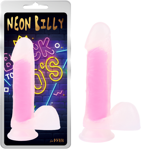 Neon Billy 7.6" (Glow Pink) Glow Pink > Vibrators > Standard Vibrators