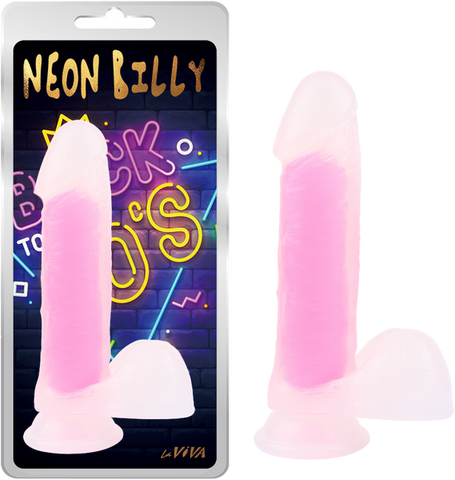 Neon Billy 7.6" (Glow Pink) Glow Pink > Vibrators > Standard Vibrators