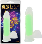 Neon Billy 7.6" (Glow Pink) Glow Green > Vibrators > Standard Vibrators