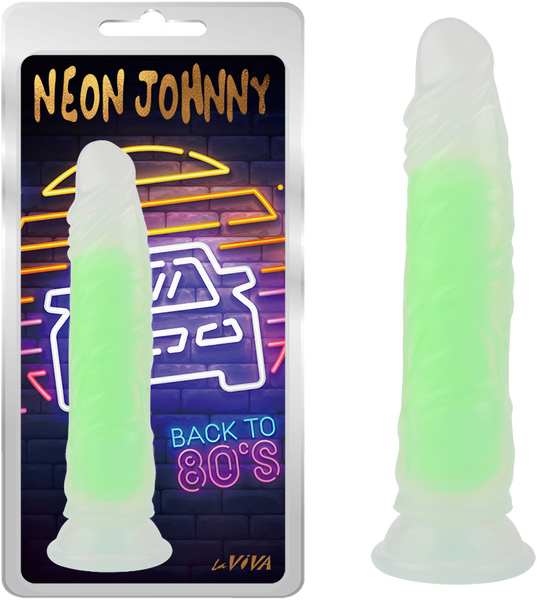 Neon Johnny 8.4" (Glow Pink) Glow Green > Vibrators > Standard Vibrators