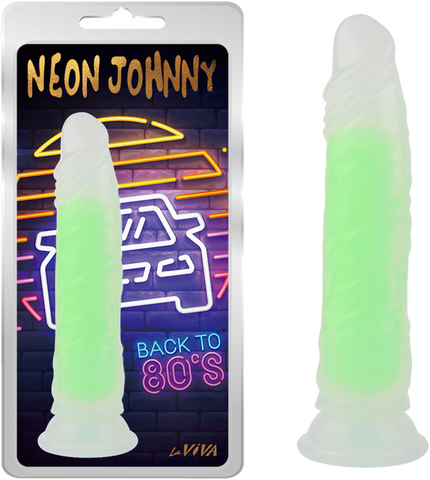 Neon Johnny 8.4" (Glow Pink) Glow Green > Vibrators > Standard Vibrators