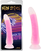 Neon Stevie 8.4 Inch – Glow-in-the-Dark Silicone Vibrator Glow Pink > Dildos > Realistic Dildos
