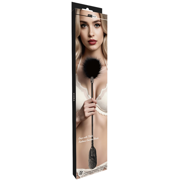 Firm Core Dual Ended Training Crop With Feather Pad Black > Bondage Gear > Crops