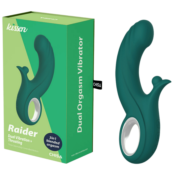 Raider – Waterproof 20.3cm Silicone Thrusting and Vibrating Massager One Size > Vibrators > Ladies > Rabbit Multi