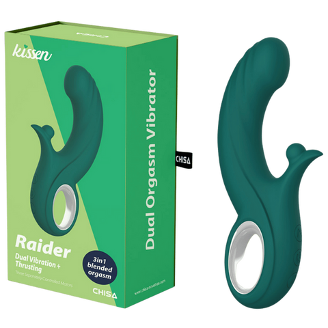 Raider – Waterproof 20.3cm Silicone Thrusting and Vibrating Massager One Size > Vibrators > Ladies > Rabbit Multi
