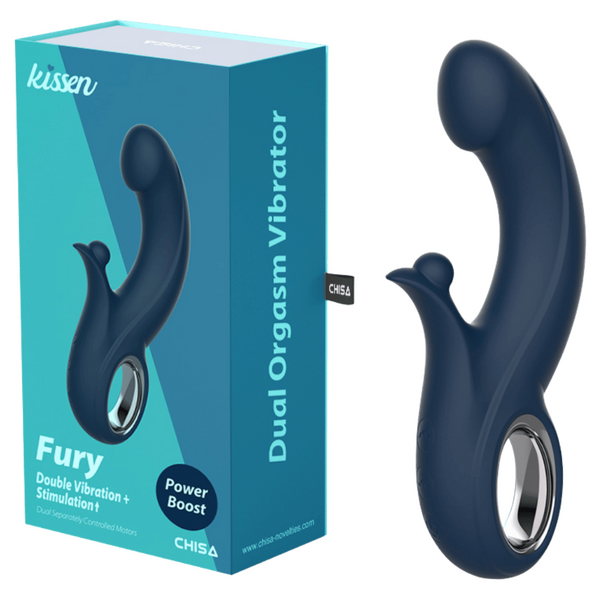 Fury – Waterproof 20.3cm Silicone Vibrator with 10 Vibration Patterns One Size > Vibrators > Ladies > Rabbit Multi