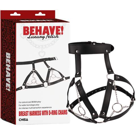 Breast Harness with O-Ring Chains – BDSM Bondage Harness One Size > Clothes > Womens Harnesses