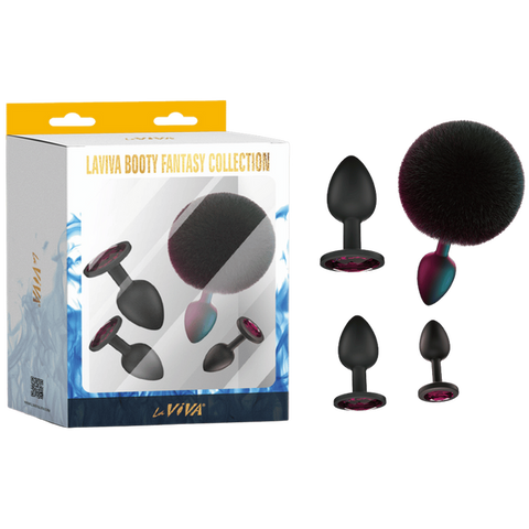 Booty Fantasy 4 Piece Diamond Butt Plug Collection – Luxury Butt Plug Set One Size > Anal Range > Butt Plug Kits