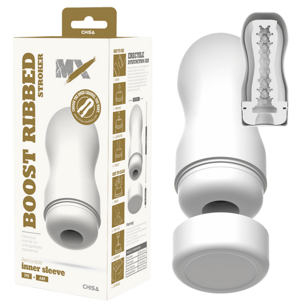 Boost Ribbed Stroker – Super-Soft 16cm Stroker One Size > Sex Toys For Men > Masturbators Cup