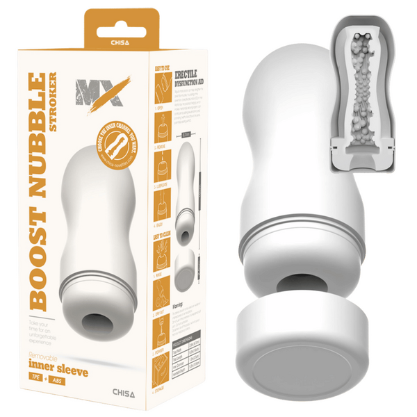 Boost Nubble Stroker – Super-Soft Phthalate-Free TPE+ABS Stroker 16cm One Size > Sex Toys For Men > Masturbators Cup