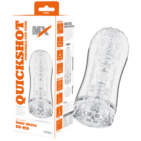 Quickshot Portable Cup Peak – Super-Soft 17cm Male Masturbator Sleeve One Size > Sex Toys For Men > Masturbators Cup