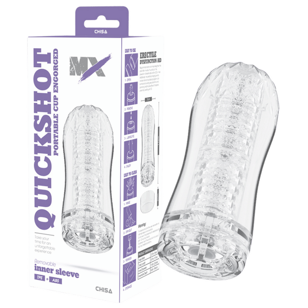 Quickshot Portable Cup Engorged – Super-Soft TPE and ABS Male Masturbator 7cm by 17cm One Size > Sex Toys For Men > Masturbators Cup