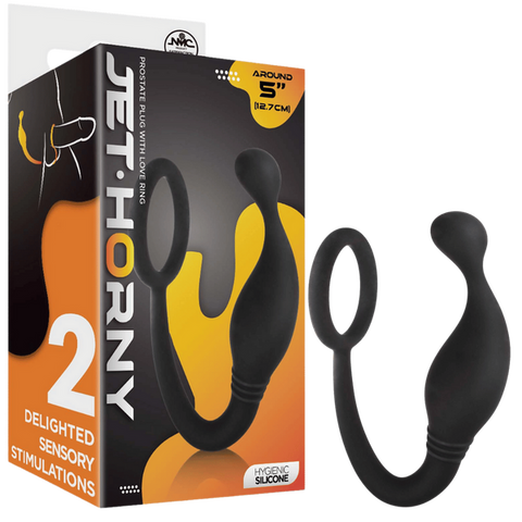Prostate Plug with Love Ring – Flexible 5 Inch Hygienic Silicone Prostate Plug One Size > Anal Range > Prostate Plugs