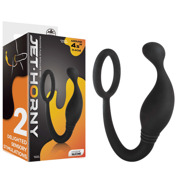 Prostate Plug With Love Ring – Hygienic Silicone 4.5 Inch Prostate Plug One Size > Anal Range > Prostate Plugs