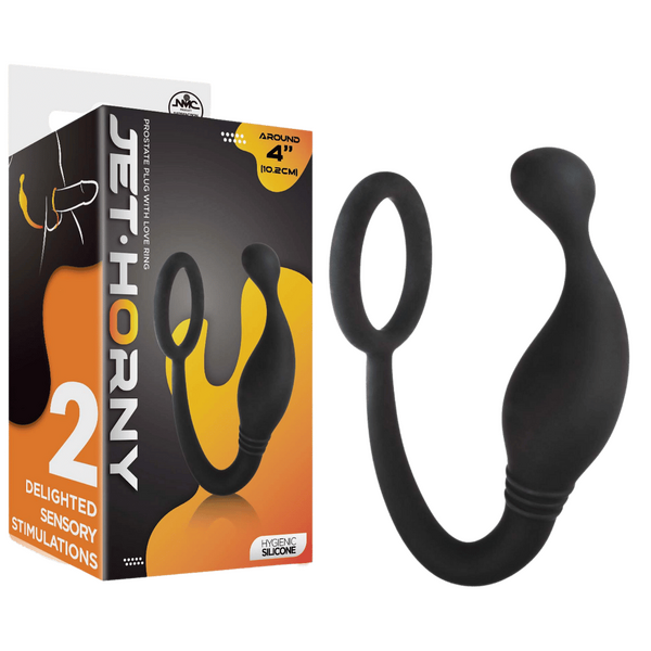Prostate Plug with Love Ring – 4 Inch Hygienic Silicone Butt Plug One Size > Anal Range > Prostate Plugs