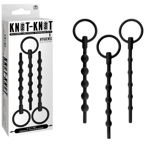 Silicone Ribbed Urethral Sounding Kit – Medical-Grade Flexible Urethral Sounds > Sex Toys For Men > Sounding Rods