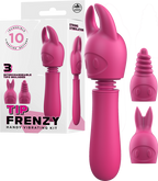 Tip Frenzy – Rechargeable Splash Proof Flexible Shaft Vibrator with 10 Rhythms Pink > Vibrators > Mini Vibrators