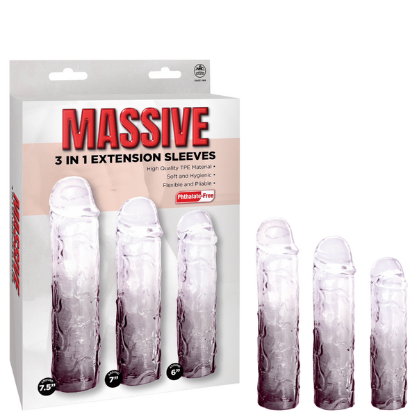 3 in 1 Extension Sleeve (Smoke) – High-Quality TPE Material Soft Flexible Sleeve with Multiple Sizes Smoke > Sex Toys For Men > Penis Sleeves