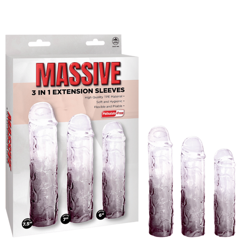 3 in 1 Extension Sleeve (Smoke) – High-Quality TPE Material Soft Flexible Sleeve with Multiple Sizes Smoke > Sex Toys For Men > Penis Sleeves