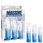 3 in 1 Extension Sleeve (Smoke) – High-Quality TPE Material Soft Flexible Sleeve with Multiple Sizes Blue > Sex Toys For Men > Penis Sleeves