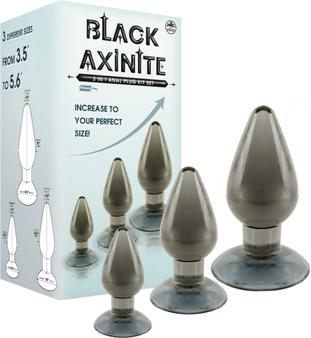 3 In 1 Anal Plug Kit – Flexible Hygienic Suction Cup Base Anal Plugs Smoke > Anal Range > Butt Plug Kits
