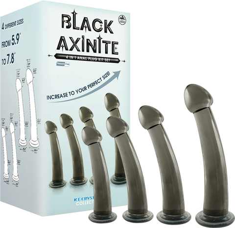 4 in 1 Anal Plug Kit – Flexible Hygienic Suction Cup Base Anal Plugs Smoke > Anal Range > Butt Plug Kits