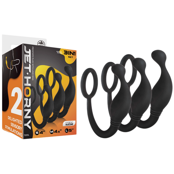 Prostate Plug Set – Hygienic Silicone 3-Piece Small, Medium, and Large Plugs One Size > Anal Range > Prostate Plugs