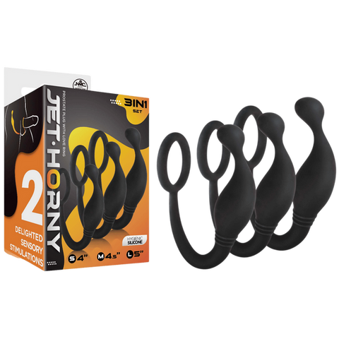 Prostate Plug Set – Hygienic Silicone 3-Piece Small, Medium, and Large Plugs One Size > Anal Range > Prostate Plugs