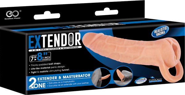 Excellent Power Extendor 2 in 1 Penis Extender & Masturbator Sleeve 8 Flesh
