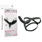 Ultra Lover Double Dong 5.5 Inch Penetrix with Harness – Ergonomic Silicone Dildo Set Black > Dildos > Strap On Dildos