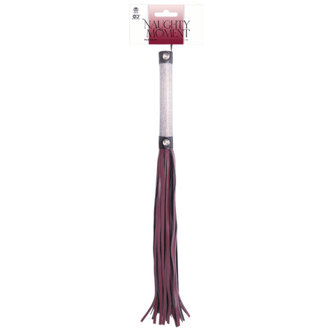 Flogger Diamond Covered Handle 44.5cm – Leather Flogger Red > Bondage Gear > Whips & Floggers