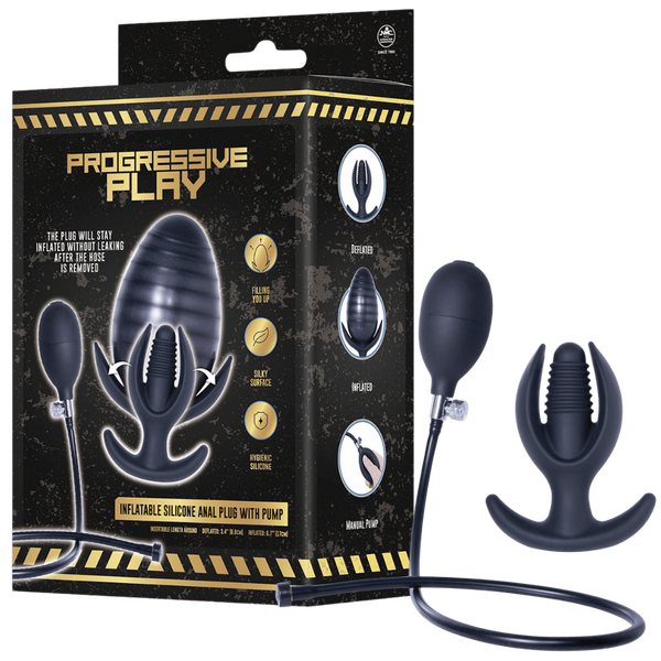 Inflatable Silicone Anal Plug With Removable Magnetic Hose Default Title