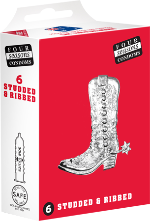 Four Seasons Studded Lubricated Condoms 6 Pack – Textured Condoms > Essentials > Condoms