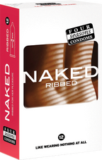 Four Seasons Naked Ribbed Ultra Thin Ribbed and Lubed Condoms 12 Pack Default Title > Essentials > Condoms