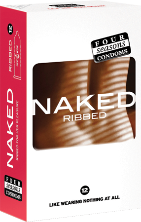 Four Seasons Naked Ribbed Ultra Thin Ribbed and Lubed Condoms 12 Pack Default Title > Essentials > Condoms