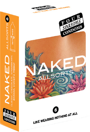 Four Seasons Naked Allsorts (Assorted) – Ultra Thin Lubed Condoms 6 Pack Default Title > Essentials > Condoms