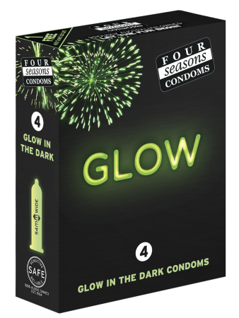 Four Seasons Glow N' Dark (Glow in the Dark) – Lubricated Condom 4 Pack Default Title > Essentials > Condoms